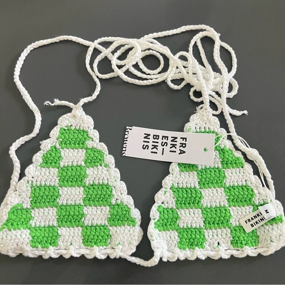 Frankie’s Bikinis Crochet Bikini Top size Medium